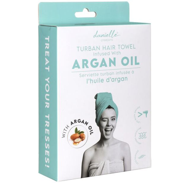 Danielle Creations Turban Hair Towel Infused With Argan Oil