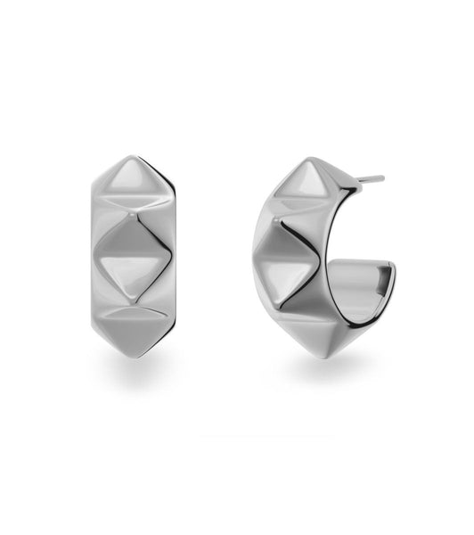 Edblad Peak Rivet Creoles Earrings - Steel
