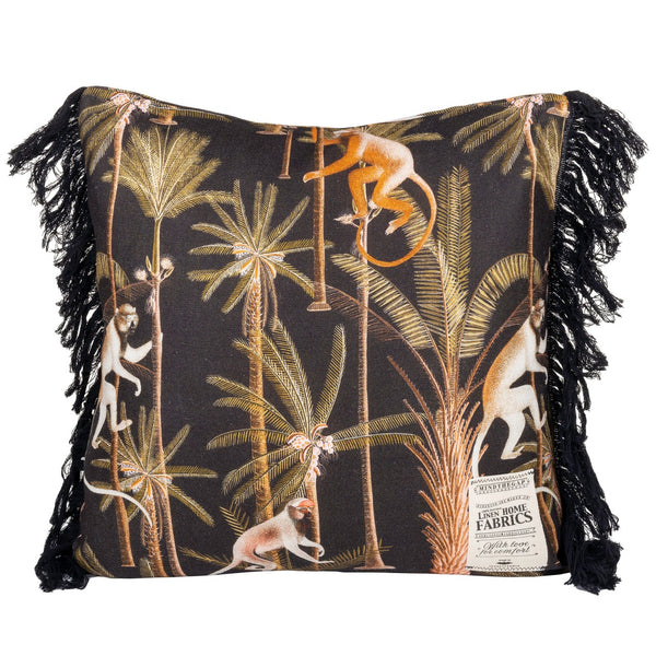 Mind The Gap Cushion | Barbados Anthracite 50cm X 50cm