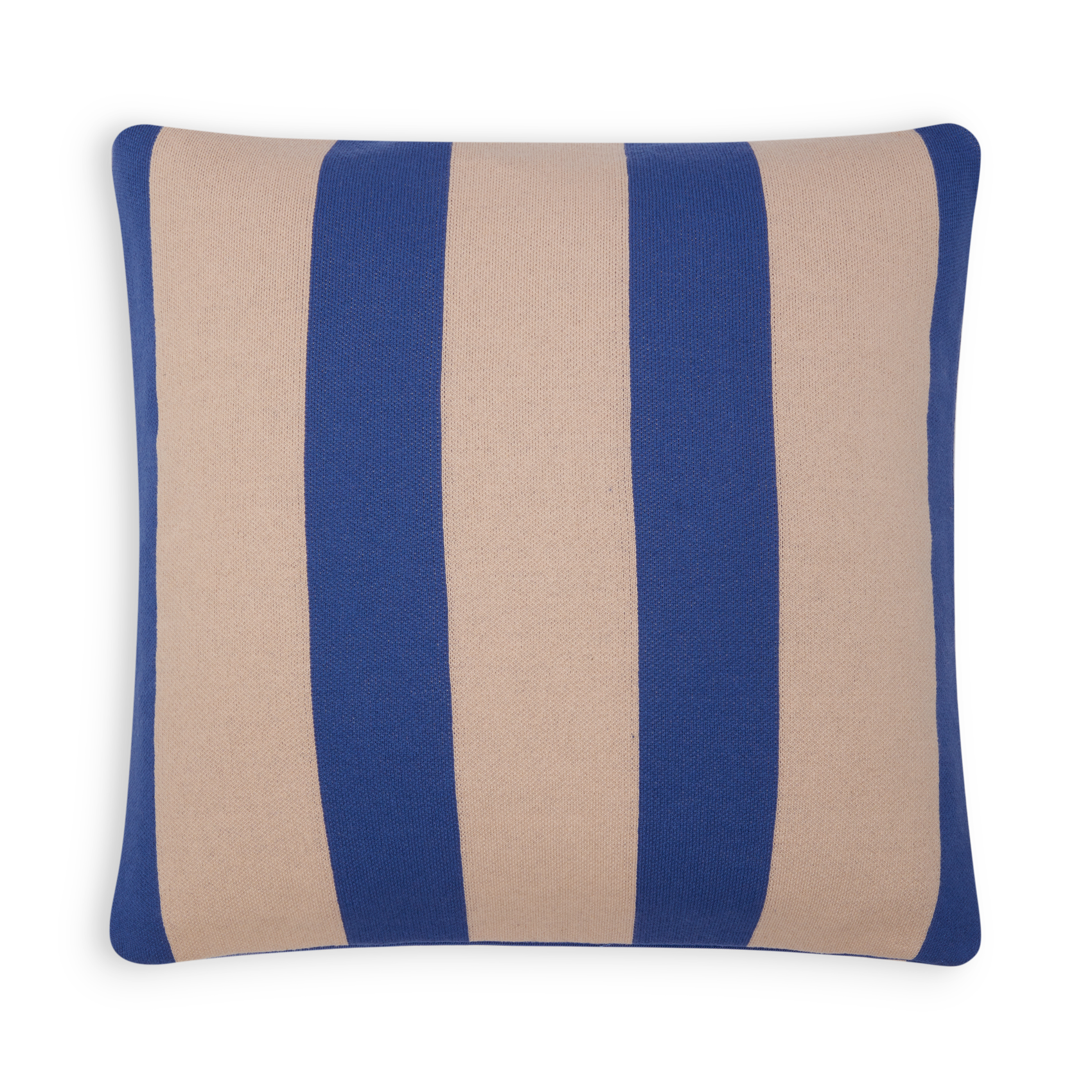 Sophie Home Stripe Knit Cushion Cover - Cobalt & Blush