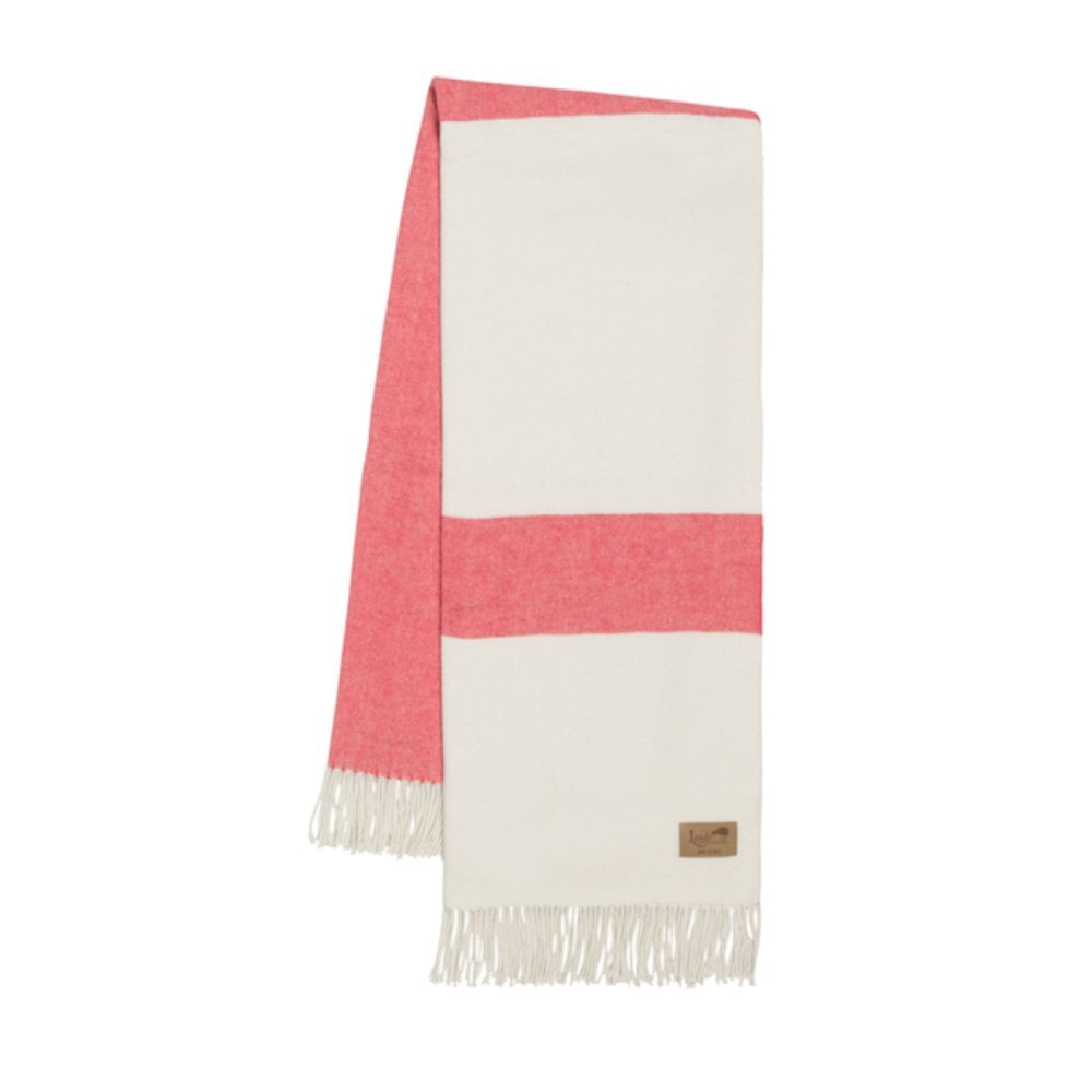 Lands Downunder Sydney Herringbone Stripe Throw | Coral