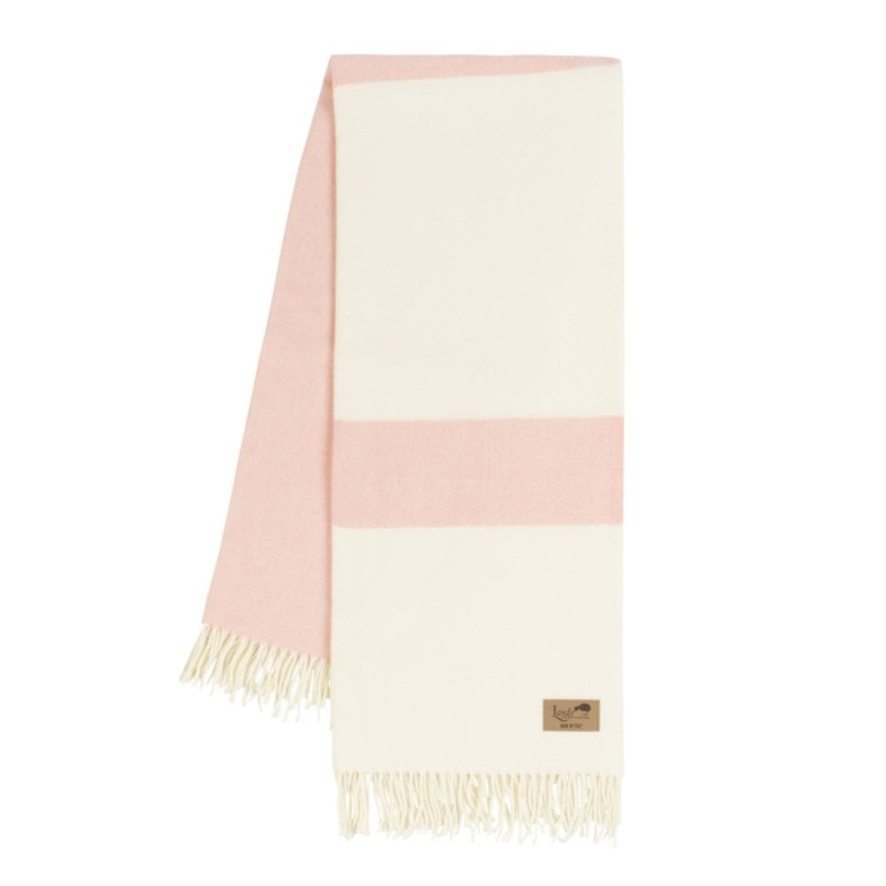 Lands Downunder Sydney Herringbone Stripe Throw | Blush