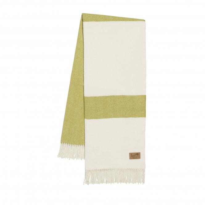 Lands Downunder Sydney Herringbone Stripe Throw | Lemongrass