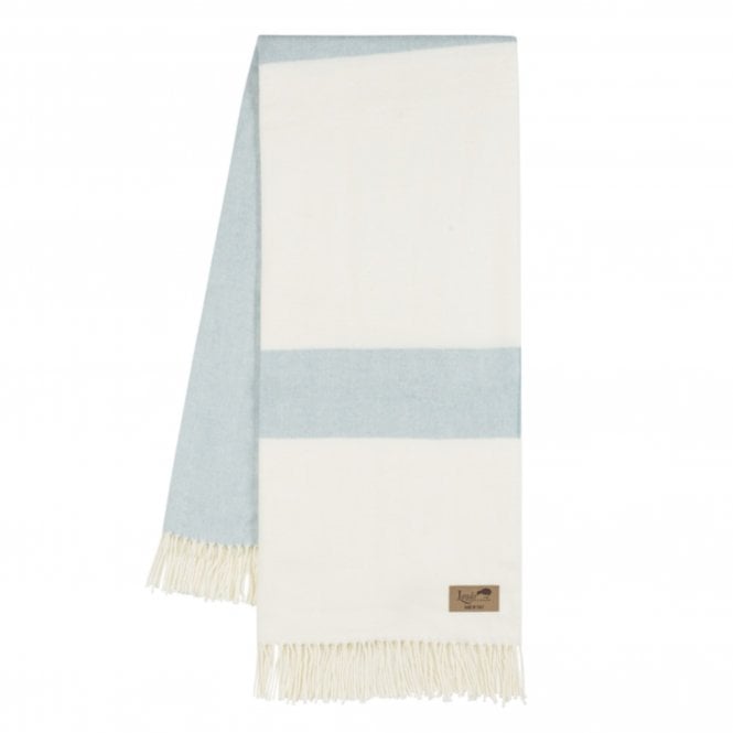 Lands Downunder Sydney Herringbone Stripe Throw | Glacier