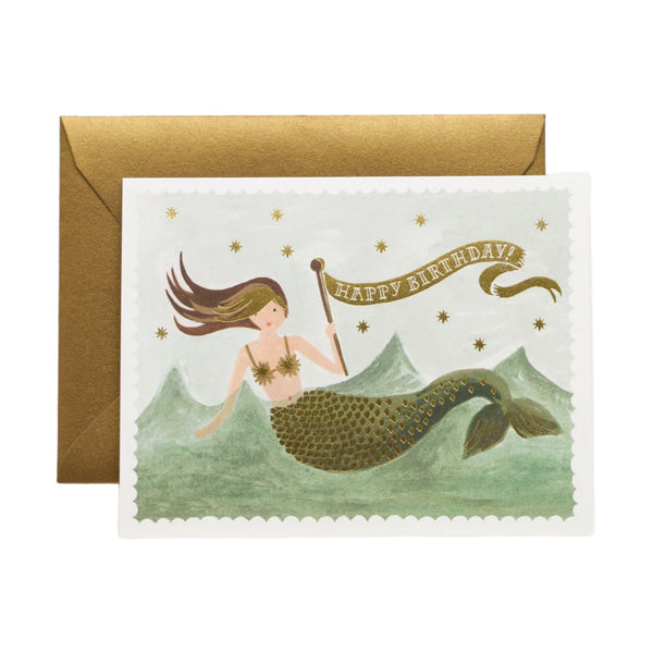 Rifle Paper Co. Birthday Card Mermaid