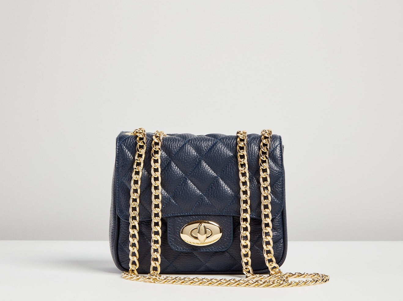 Flo & Sue Navy Quilted Crossbody Bag