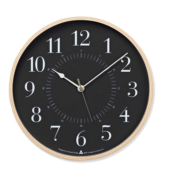 Lemnos Awa Toki Wall Clock, Dark Grey