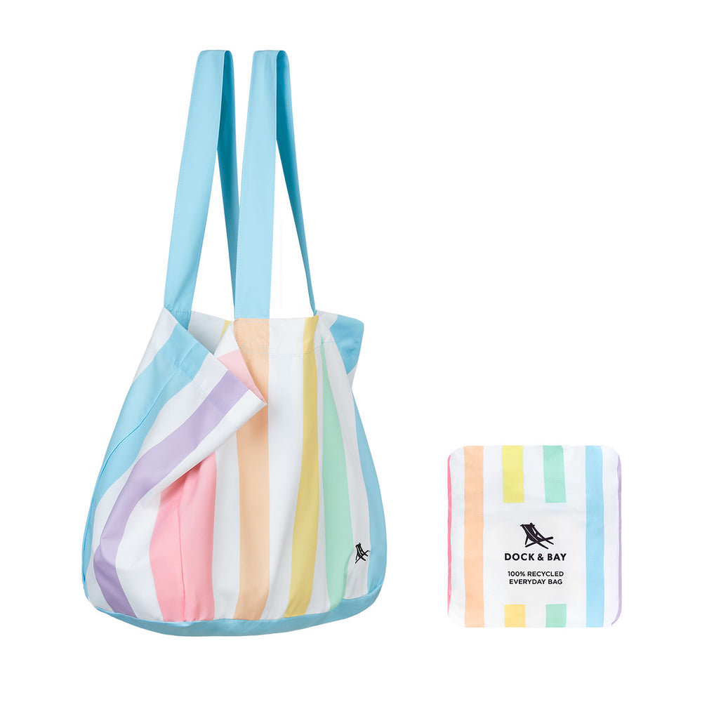 Dock & Bay Large Pastel Rainbow Tote Bag
