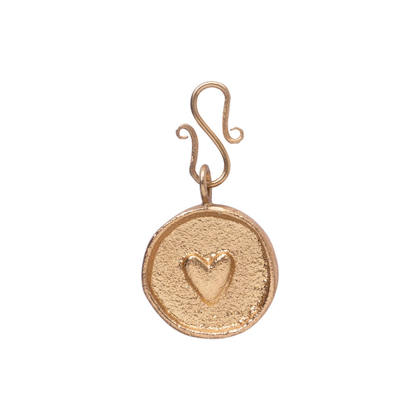 A Beautiful Story Heart Vintage Coin Charm Gold Plated