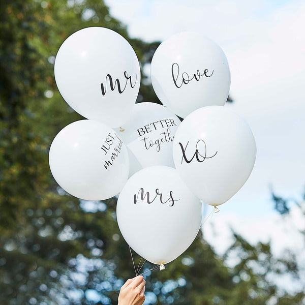 Gingerray White Wedding Balloons Bundle