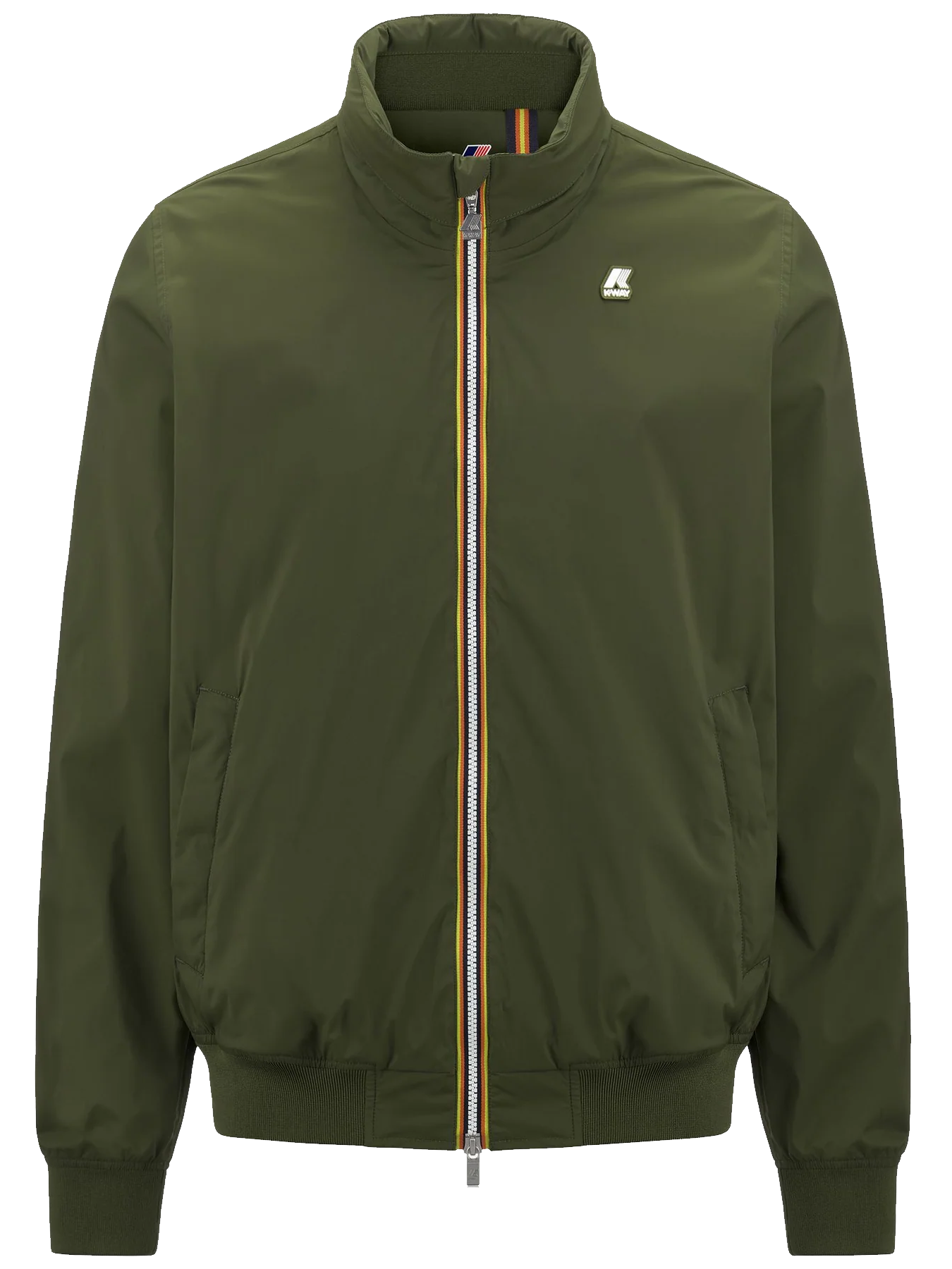 K-WAY Amaury Strech Nylon Jersey Jacket Green Cypress