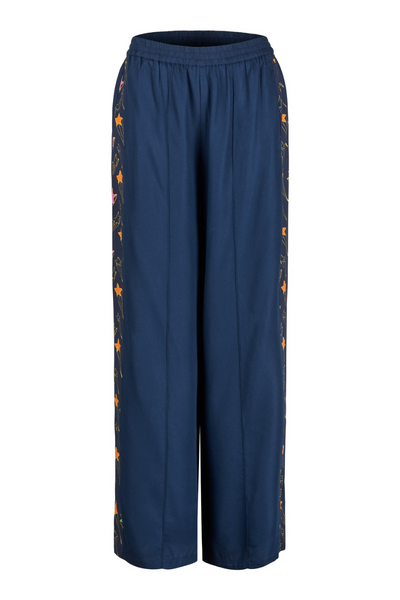 Constellation By Seren Navy Twill Side Stripe Trousers