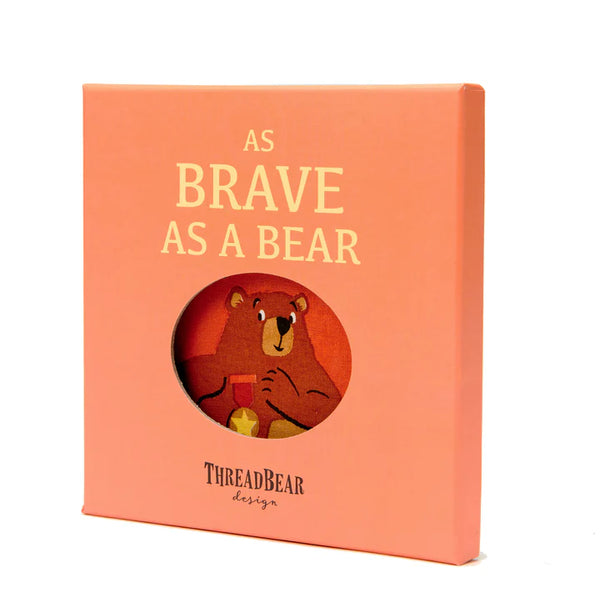 Thread Bear Design As Brave As A Bear Rag Book