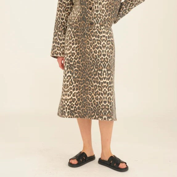 Pieszak Anika Midi Leopard Skirt