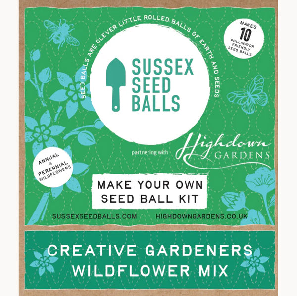 Sussex Seed Balls Highdown Gardens Make Your Own Seed Ball Kit Creative Gardeners Wild Flower Mix