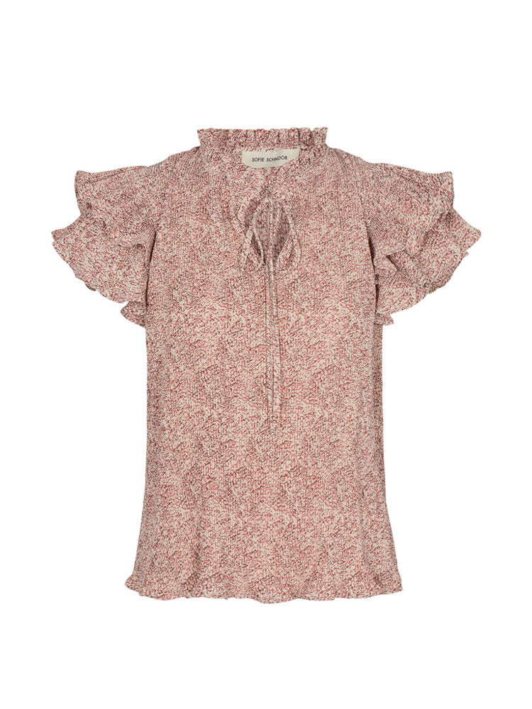 SOFIE SCHNOOR Frill Sleeve Blouse Pink