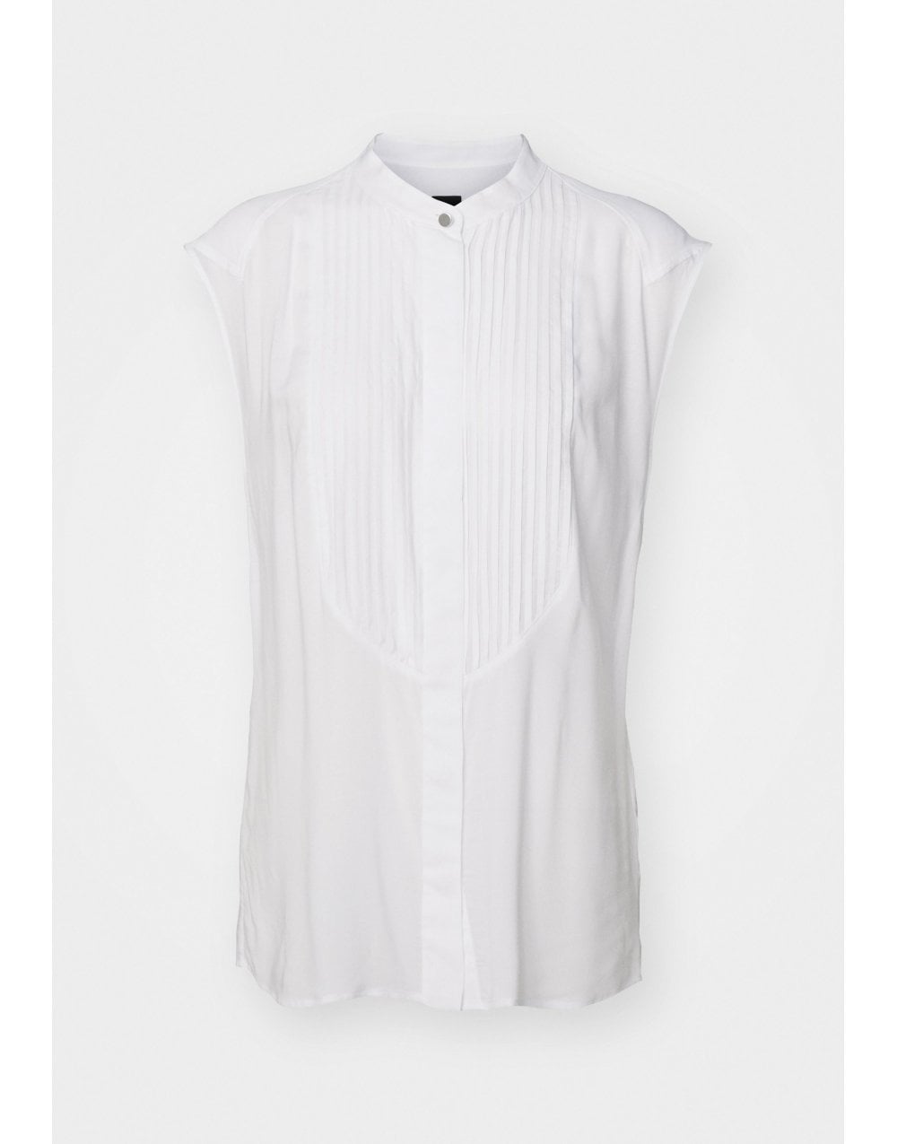 Boss Boss Betarni 1 Sleeveless Pleated Front Shirt Size: 10, Col: White
