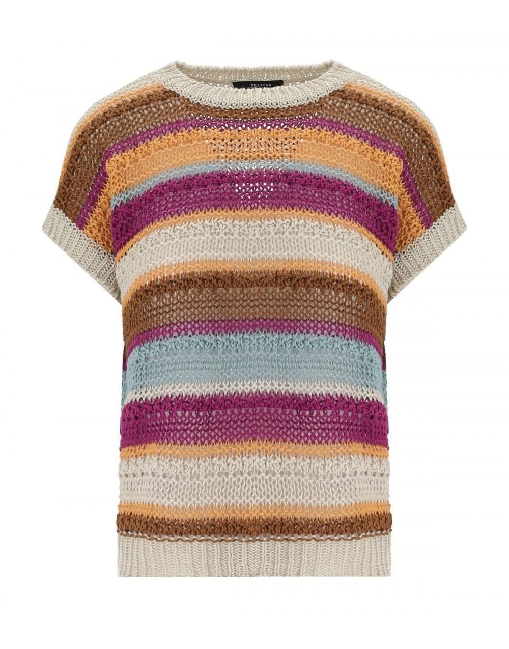 Max Mara Weekend Max Mara Weekend Acceso Multi Stripe Knitted Jumper Size: L, Col: Toba