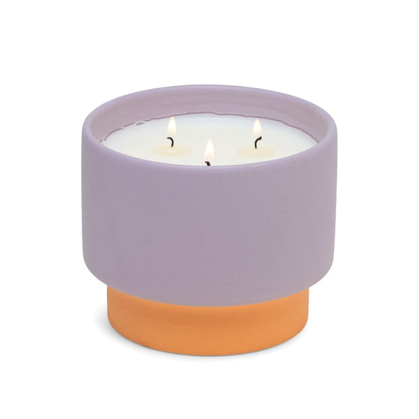Paddywax Colour Block Purple Violet & Vanilla Ceramic Candle