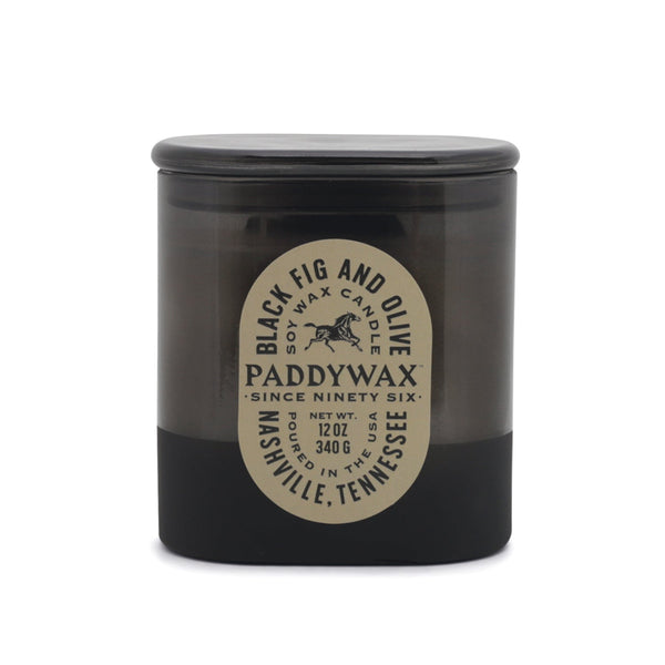 Paddywax Vista Black Black Fig & Olive Glass Candle