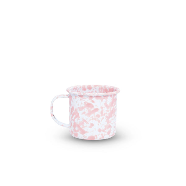 Crow Canyon Home Enamel Splatter Cup - Pink And Cream 12oz