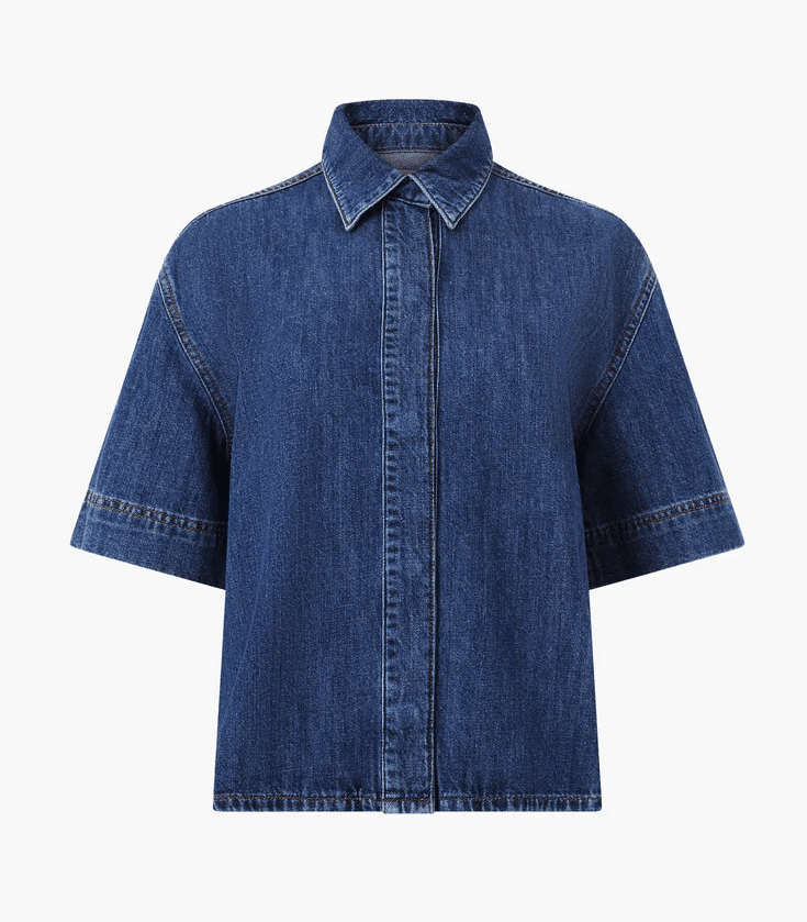 French Connection French Connection Finley Denim Short Sleeve Shirt