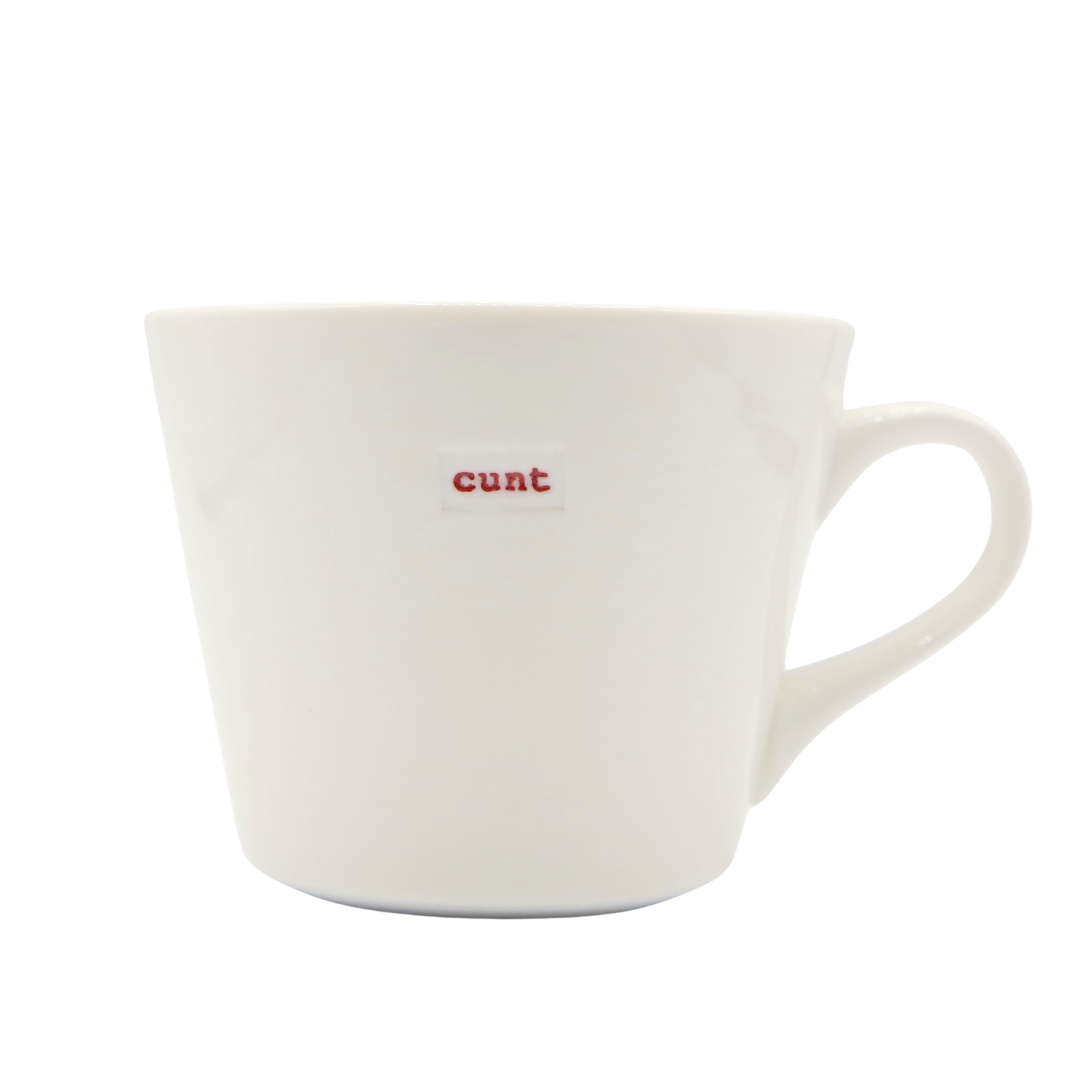 Make International White Porcelain Keith Brymer Jones Cunt  Bucket Mug