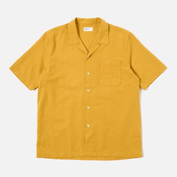Universal Works Road Shirt Kamura Cotton Mustard