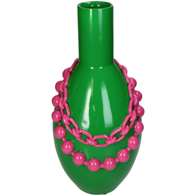 Kersten Colour Pop Green Vase With Necklaces