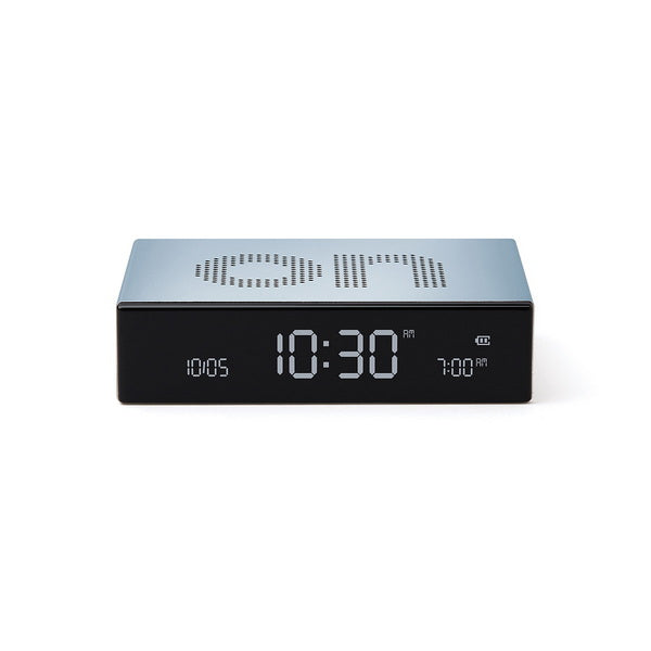 Lexon Flip Light Blue Premium Alarm Clock