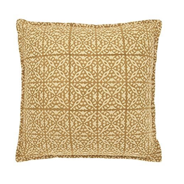 Walton & Co Cushion - Martta Hand Block, Saffron