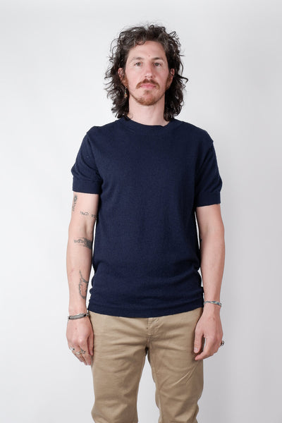 Daniele Fiesoli Textured Cotton T-shirt Navy