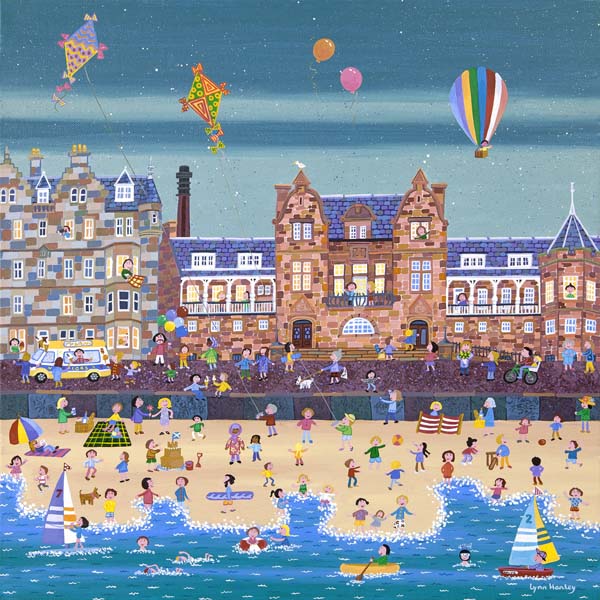 Lynn Hanley Large Happy Days At Portobello Art Print