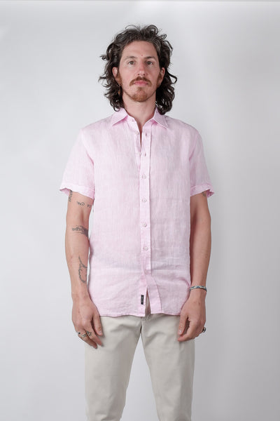 sand copenhagen State Soft S/s Linen Shirt Pink