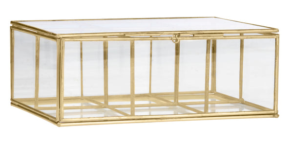 Madam Stoltz Brass Glass Box