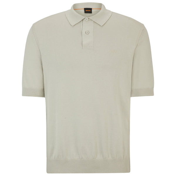 Boss Asac P Knitted Polo - Light Beige