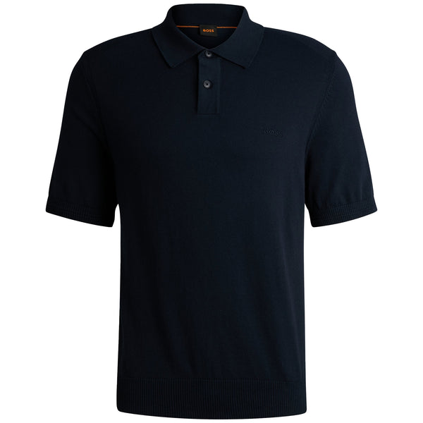 Boss Asac P Knitted Polo - Navy