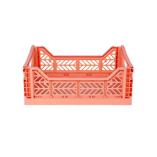 AYKASA Midi Folding Storage Crate - Salmon Pink