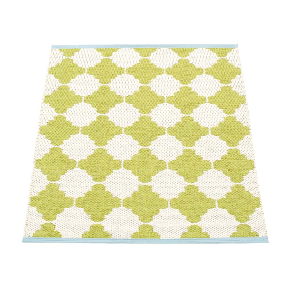 Pappelina Pappelina Marre Design Washable Durable Small Hall, Door Mat, Shower Or Bath Rug 70x90cm Lime & Vanilla