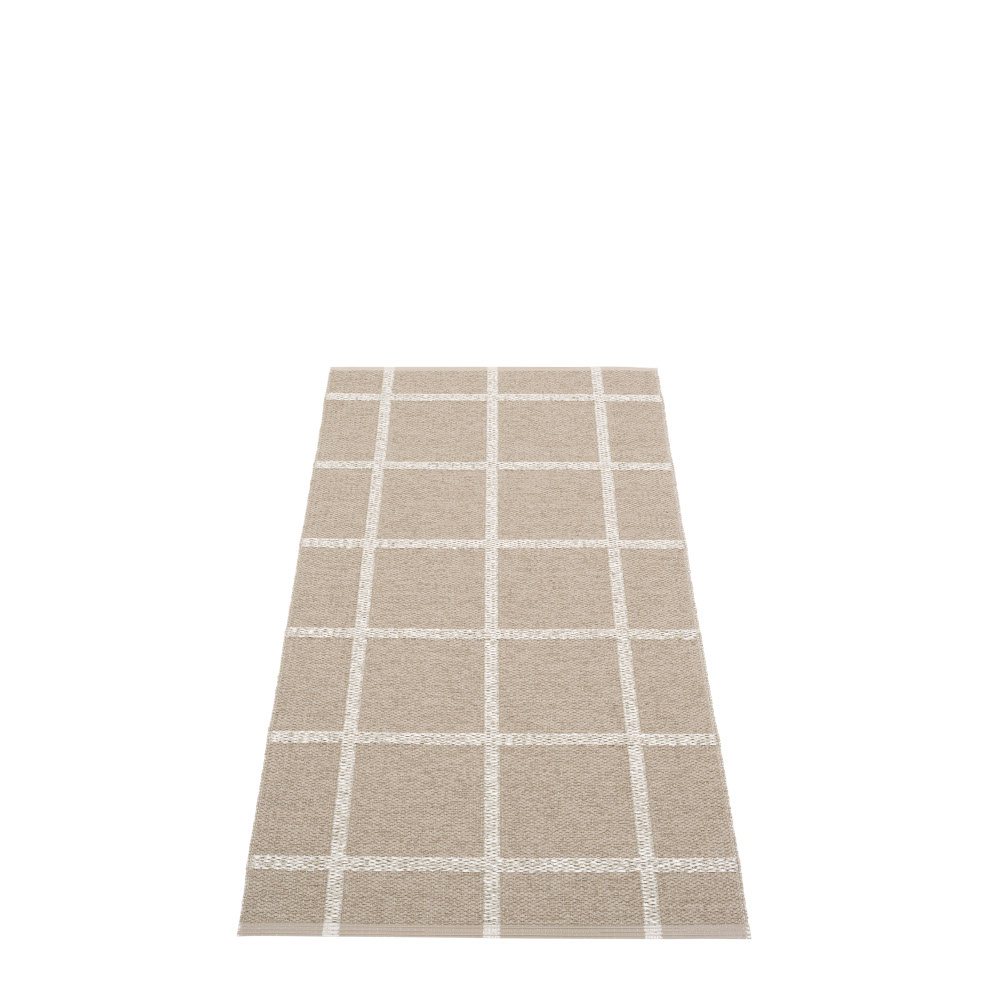 Pappelina Pappelina Ada Design Washable Durable Floor Or Runner Rug 70x150cm Dark Linen & Stone Metallic