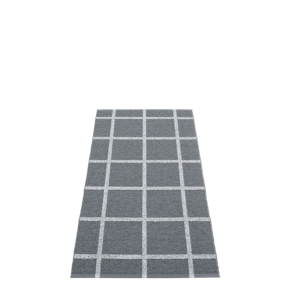 Pappelina Pappelina Ada Design Washable Durable Floor Or Runner Rug 70x150cm Granit & Grey Metallic