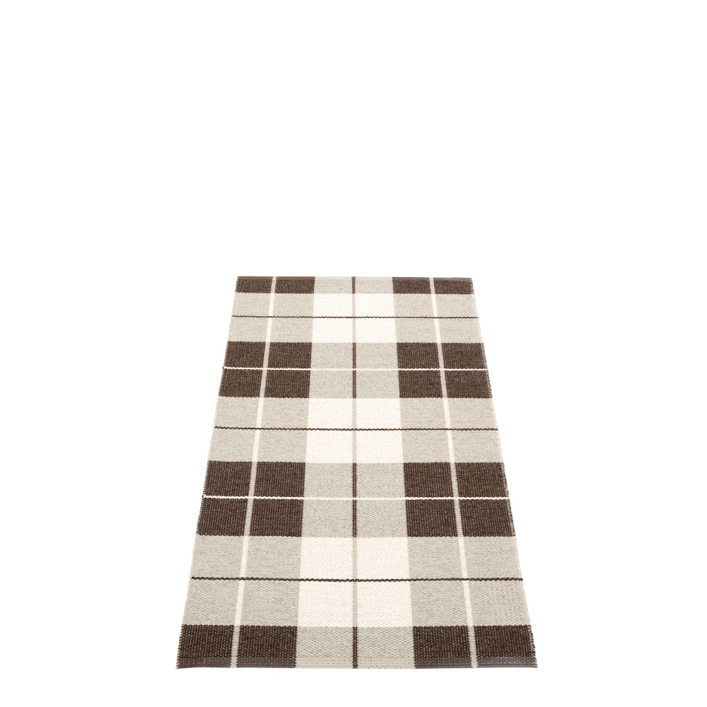 Pappelina Pappelina Ed Design Washable Durable Floor Or Runner Rug 70x140cm Dark Brown & Linen & Vanilla