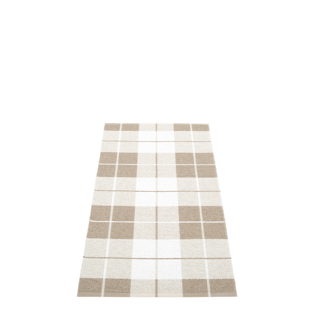 Pappelina Pappelina Ed Design Washable Durable Floor Or Runner Rug 70x140cm Dark Linen & Fossil & White