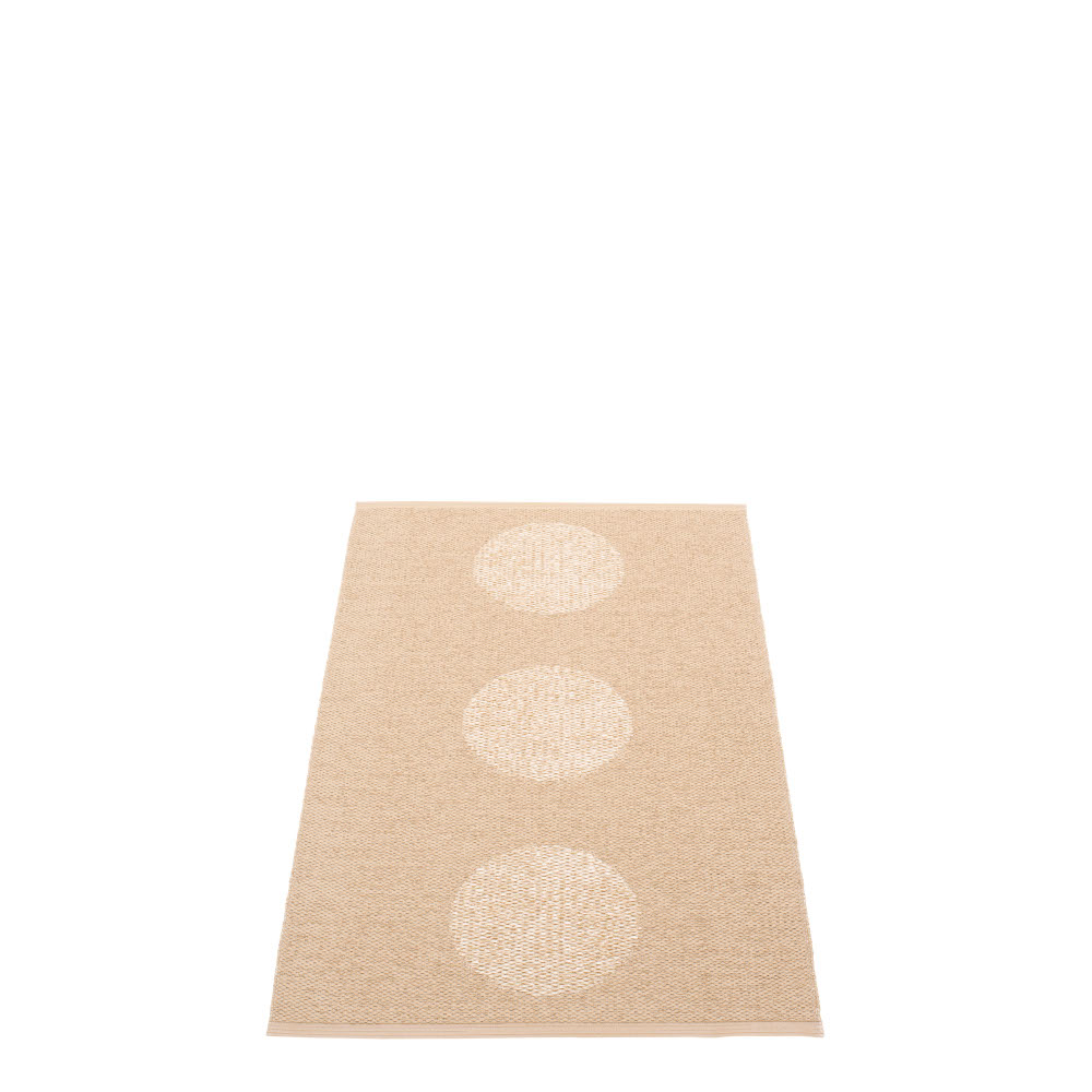 Pappelina Pappelina Vera 2.0 Design Washable Biovyn Sustainable Floor Or Runner Rug 70x120cm Beige/beige Metallic