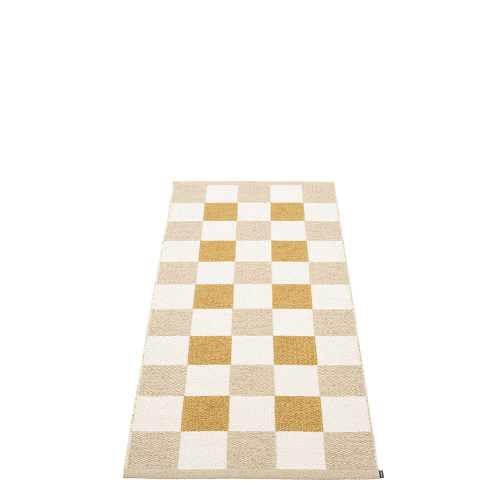 Pappelina Pappelina Pix Design Washable Durable Floor Or Runner Rug 70x160cm Beige/vanilla/ochre