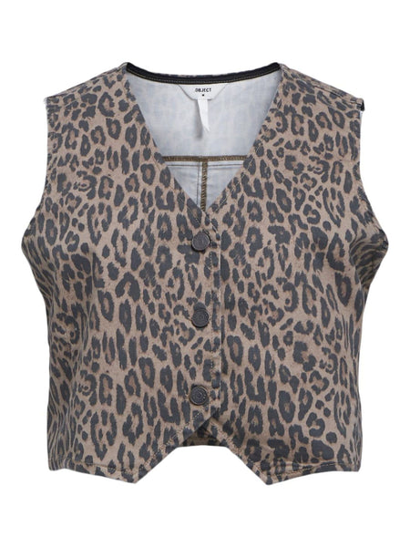 Object Leopard Print Waistcoat