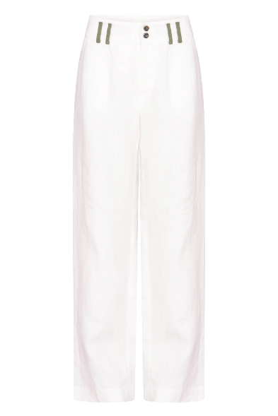no emotions Ivory Linen Trousers