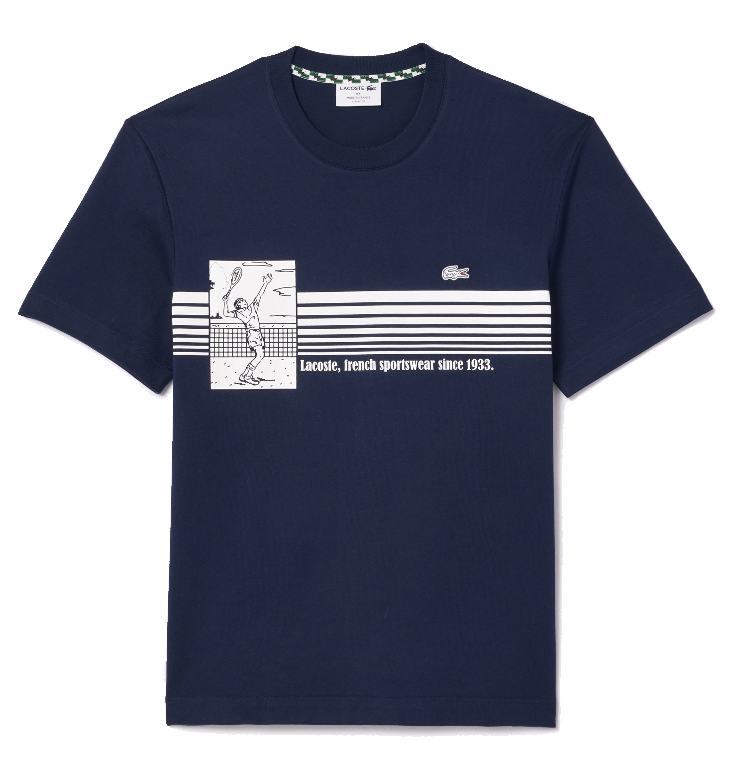 Lacoste Lacoste French Made Tennis Print Navy Blue