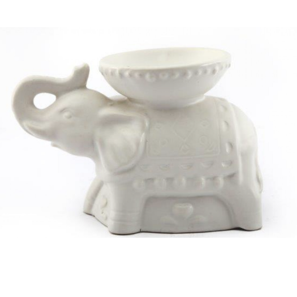 livs White Wax Melt Oil Burner Elephant Dish