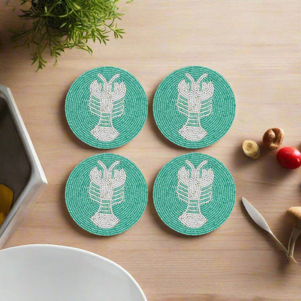 Distinctly Living Lobster Coasters - Set Of 4